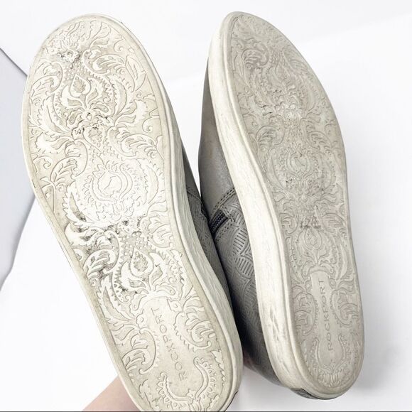 Rockport Leather Zip Up Sneakers Grey Size 9 - Picture 7 of 7